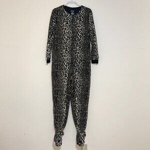 Nick & Nora Animal Print 1pc Footed Romper Pajama Size XL  Leopard Print